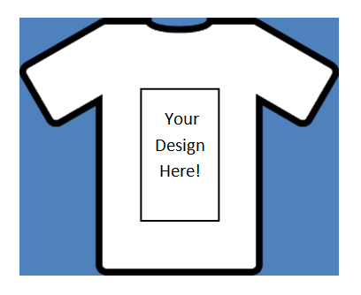 blank t-shirt with portrait layout